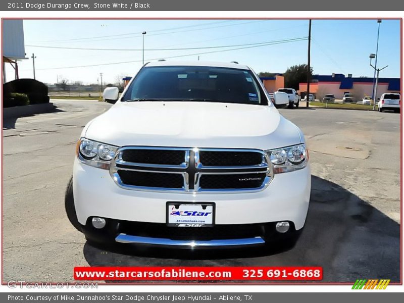 Stone White / Black 2011 Dodge Durango Crew