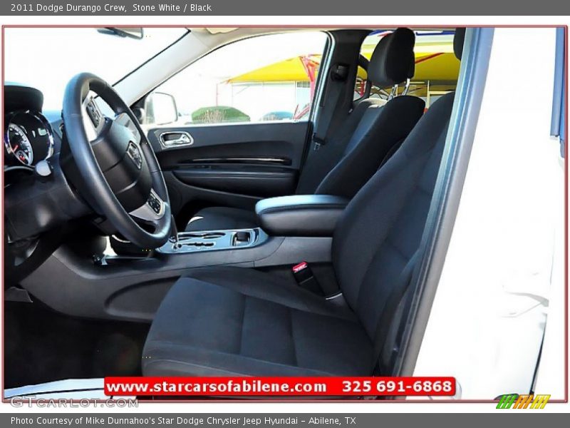 Stone White / Black 2011 Dodge Durango Crew