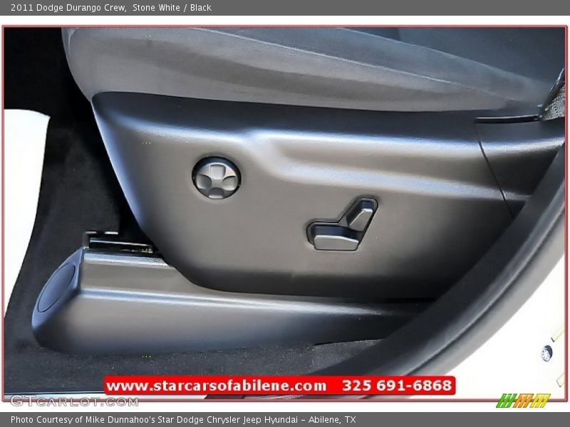 Stone White / Black 2011 Dodge Durango Crew