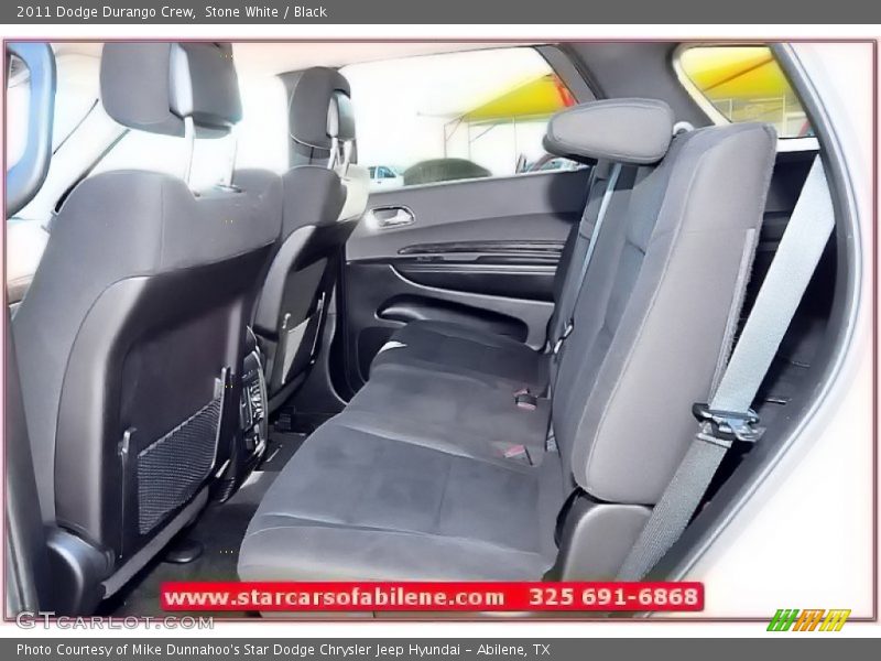 Stone White / Black 2011 Dodge Durango Crew