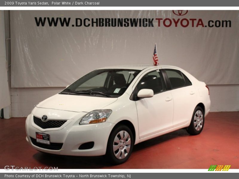 Polar White / Dark Charcoal 2009 Toyota Yaris Sedan