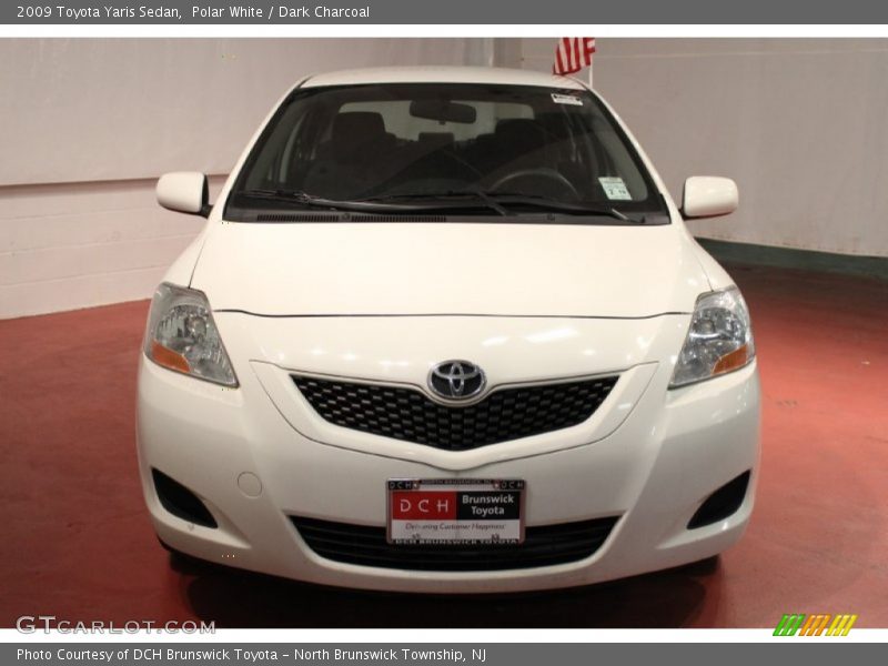 Polar White / Dark Charcoal 2009 Toyota Yaris Sedan