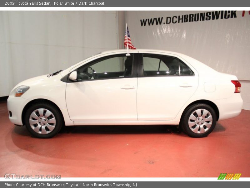 Polar White / Dark Charcoal 2009 Toyota Yaris Sedan