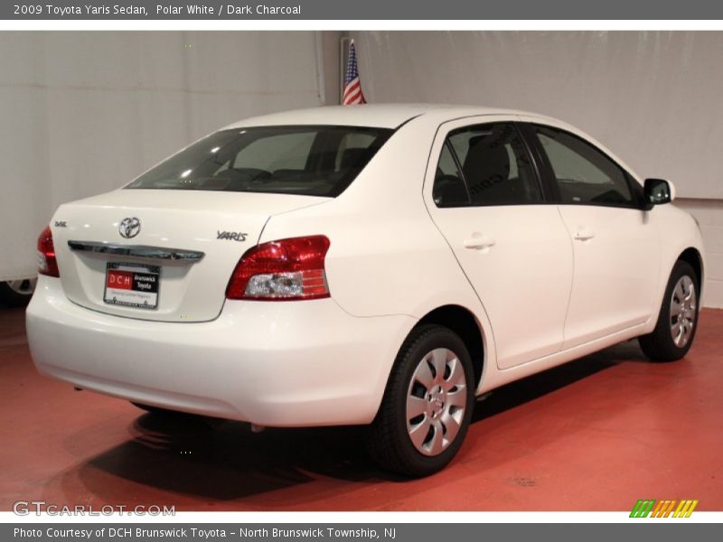 Polar White / Dark Charcoal 2009 Toyota Yaris Sedan