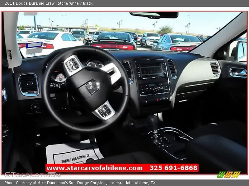 Stone White / Black 2011 Dodge Durango Crew