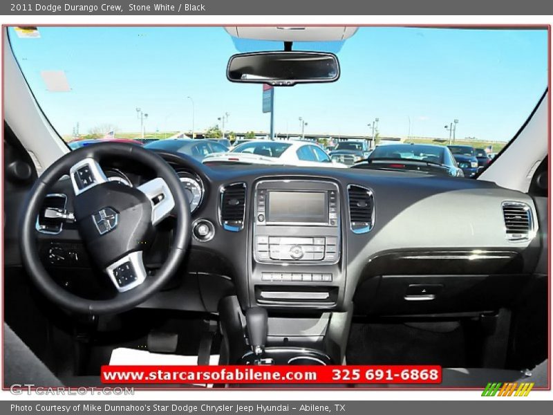 Stone White / Black 2011 Dodge Durango Crew