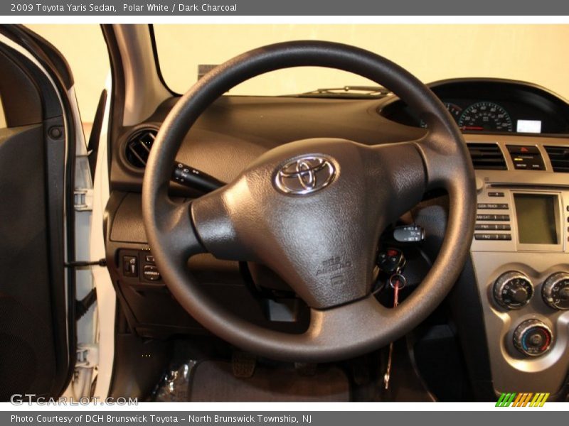 Polar White / Dark Charcoal 2009 Toyota Yaris Sedan