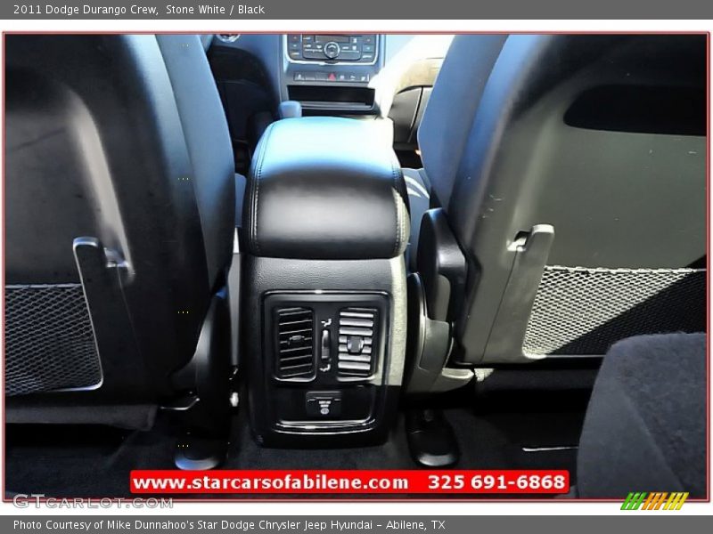 Stone White / Black 2011 Dodge Durango Crew