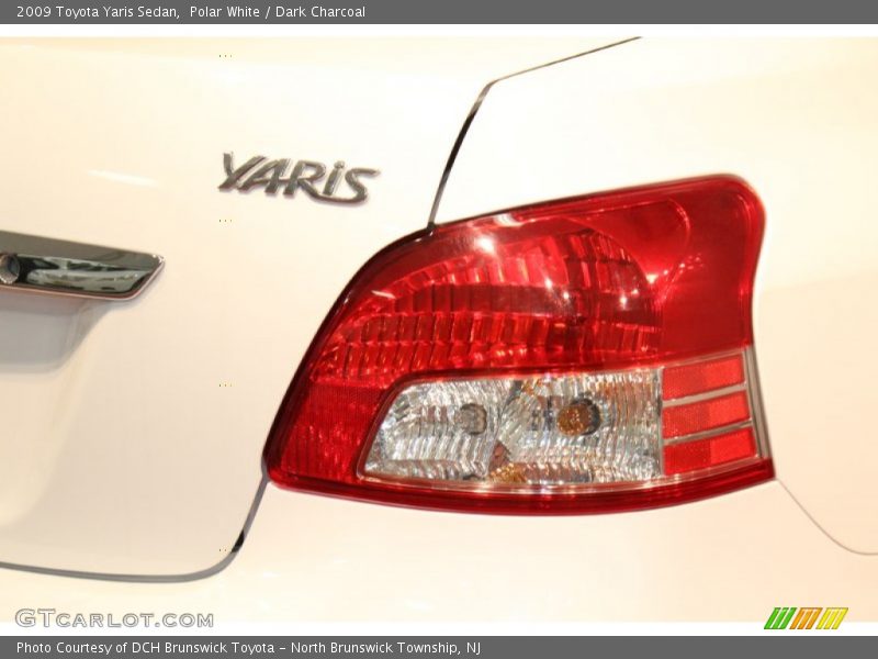 Polar White / Dark Charcoal 2009 Toyota Yaris Sedan