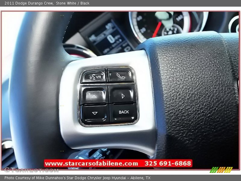 Stone White / Black 2011 Dodge Durango Crew