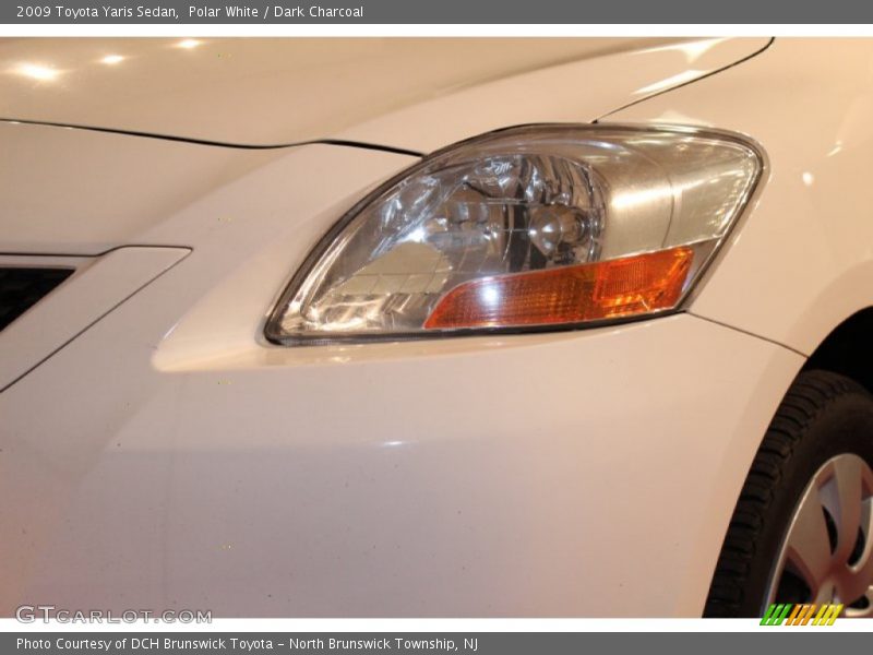 Polar White / Dark Charcoal 2009 Toyota Yaris Sedan