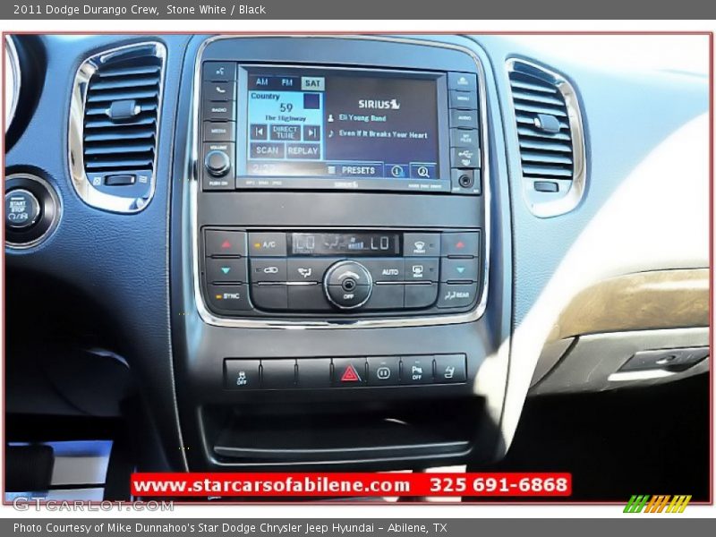 Stone White / Black 2011 Dodge Durango Crew