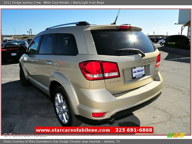 White Gold Metallic / Black/Light Frost Beige 2011 Dodge Journey Crew