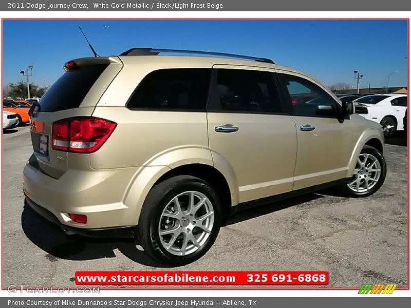 White Gold Metallic / Black/Light Frost Beige 2011 Dodge Journey Crew