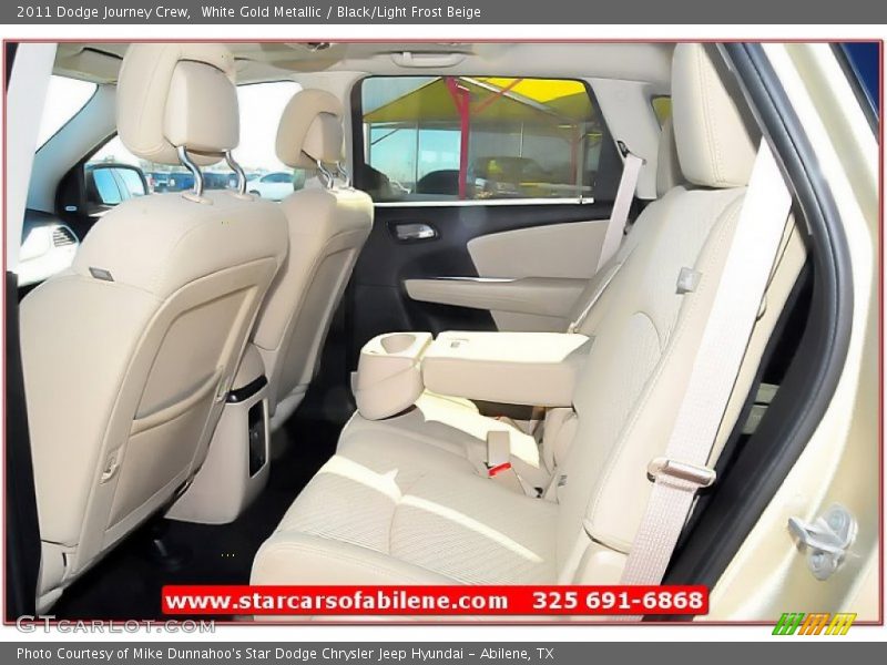 White Gold Metallic / Black/Light Frost Beige 2011 Dodge Journey Crew