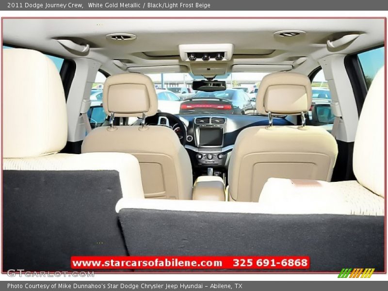White Gold Metallic / Black/Light Frost Beige 2011 Dodge Journey Crew