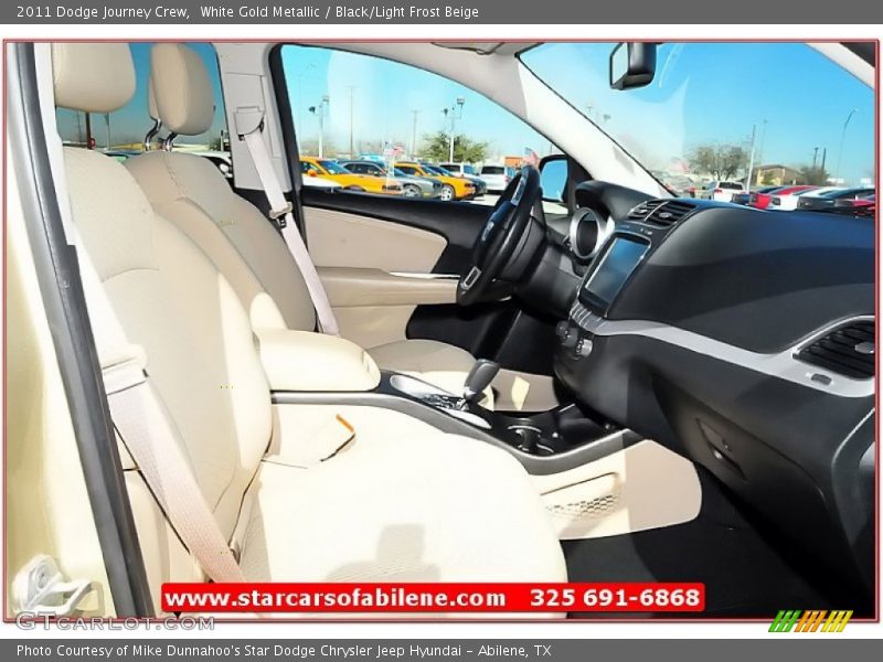 White Gold Metallic / Black/Light Frost Beige 2011 Dodge Journey Crew