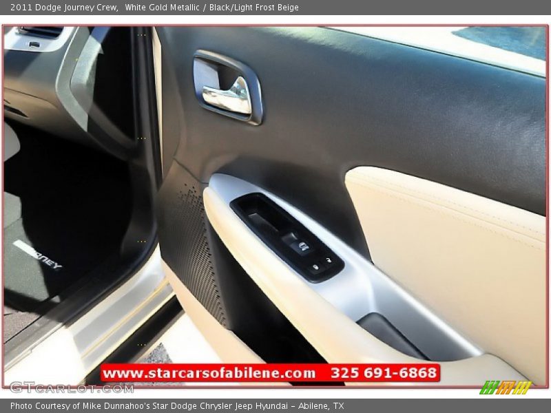 White Gold Metallic / Black/Light Frost Beige 2011 Dodge Journey Crew