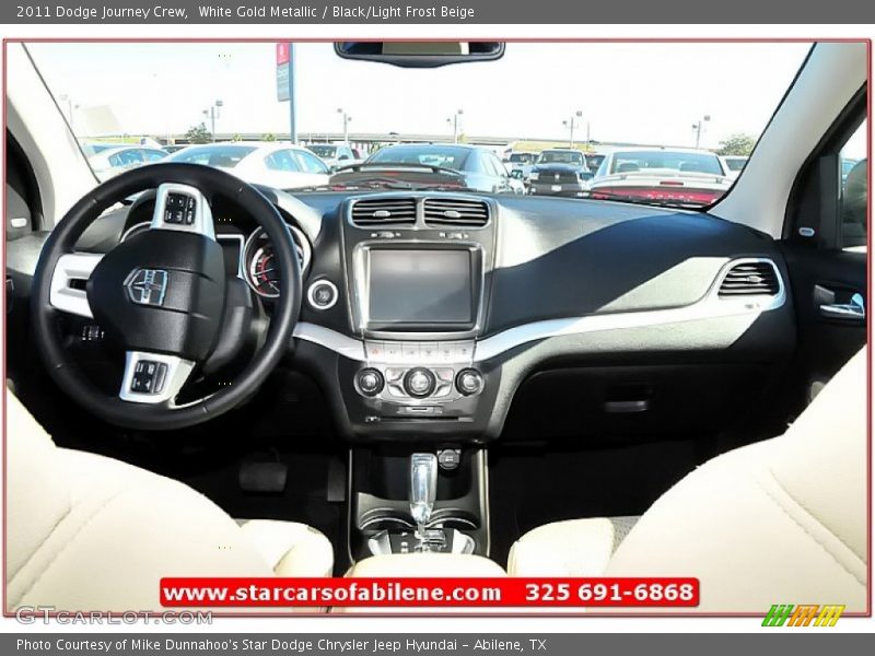 White Gold Metallic / Black/Light Frost Beige 2011 Dodge Journey Crew