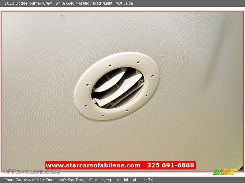 White Gold Metallic / Black/Light Frost Beige 2011 Dodge Journey Crew