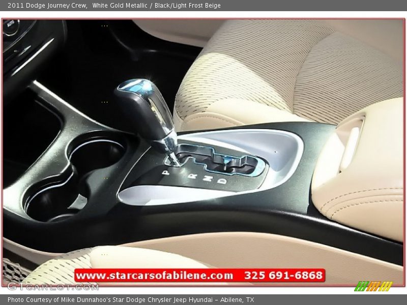 White Gold Metallic / Black/Light Frost Beige 2011 Dodge Journey Crew