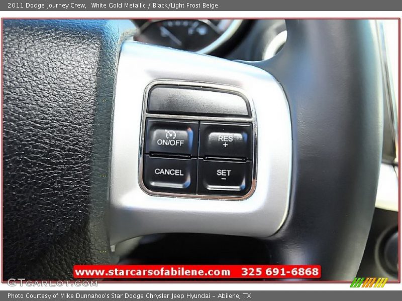 White Gold Metallic / Black/Light Frost Beige 2011 Dodge Journey Crew