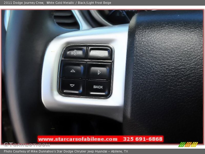 White Gold Metallic / Black/Light Frost Beige 2011 Dodge Journey Crew