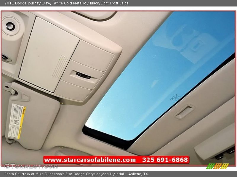 White Gold Metallic / Black/Light Frost Beige 2011 Dodge Journey Crew
