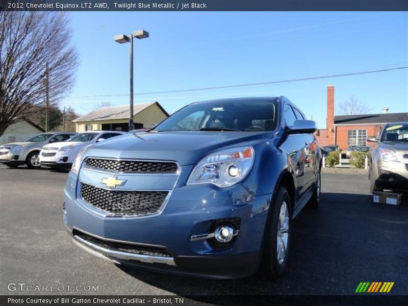 Twilight Blue Metallic / Jet Black 2012 Chevrolet Equinox LTZ AWD