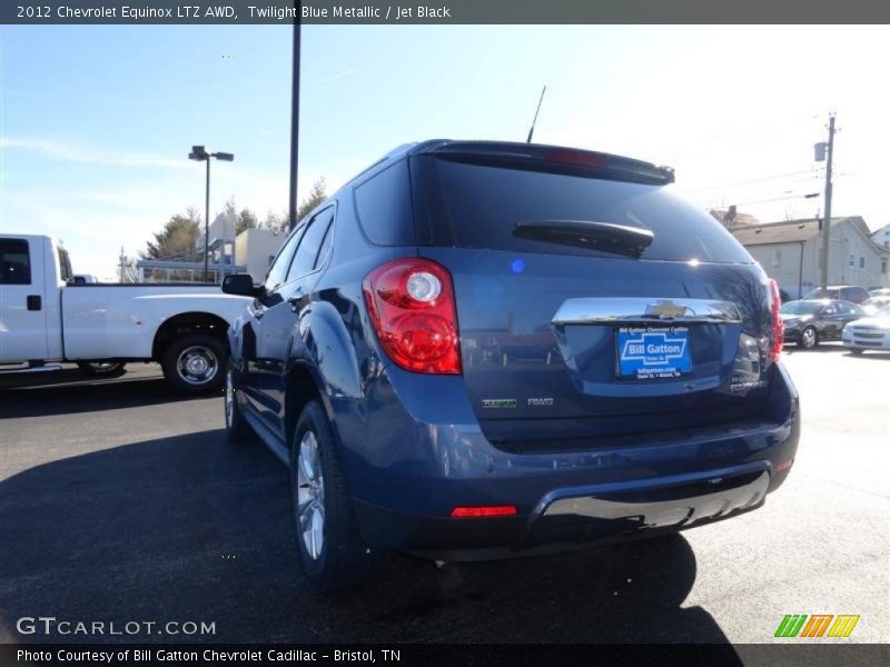 Twilight Blue Metallic / Jet Black 2012 Chevrolet Equinox LTZ AWD