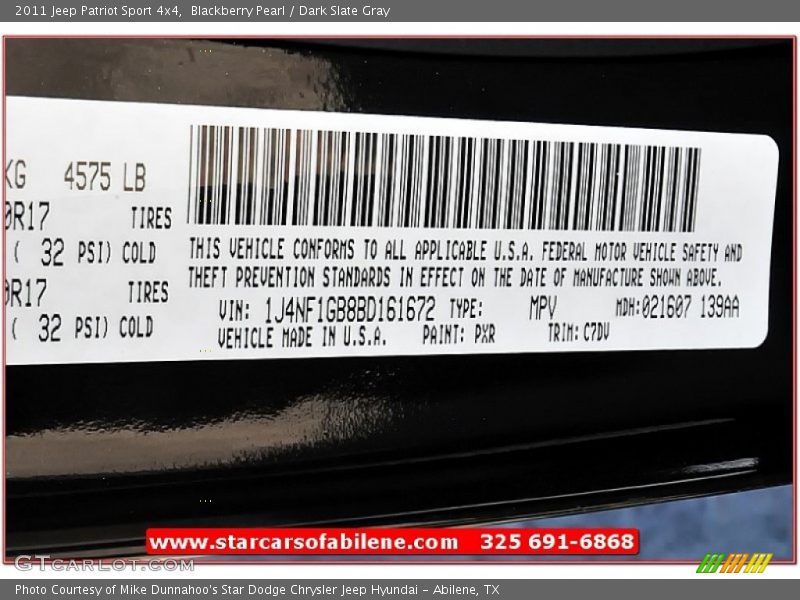 Blackberry Pearl / Dark Slate Gray 2011 Jeep Patriot Sport 4x4
