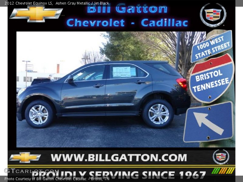 Ashen Gray Metallic / Jet Black 2012 Chevrolet Equinox LS