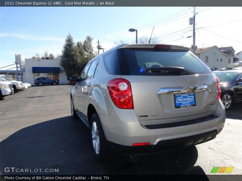 Gold Mist Metallic / Jet Black 2012 Chevrolet Equinox LS AWD