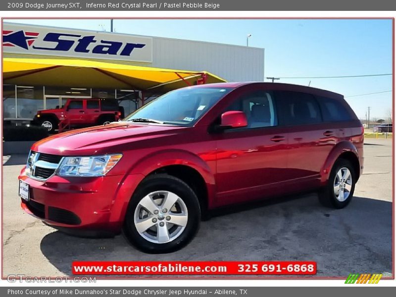 Inferno Red Crystal Pearl / Pastel Pebble Beige 2009 Dodge Journey SXT