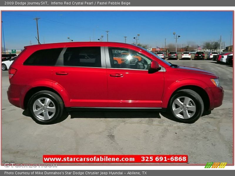Inferno Red Crystal Pearl / Pastel Pebble Beige 2009 Dodge Journey SXT