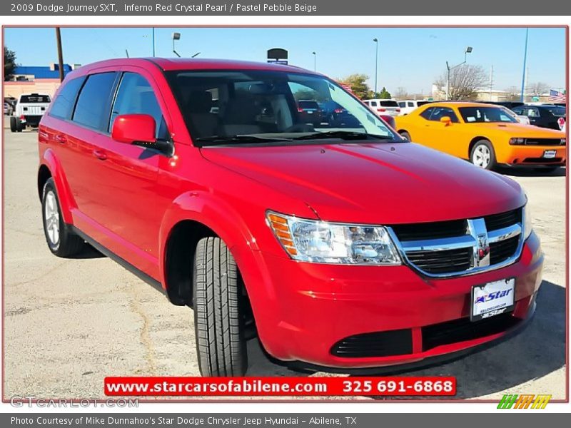 Inferno Red Crystal Pearl / Pastel Pebble Beige 2009 Dodge Journey SXT
