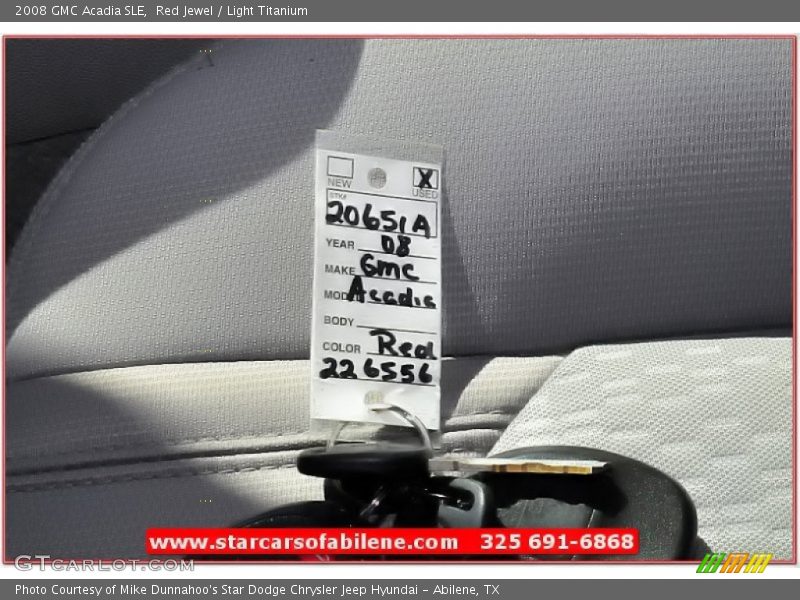 Red Jewel / Light Titanium 2008 GMC Acadia SLE