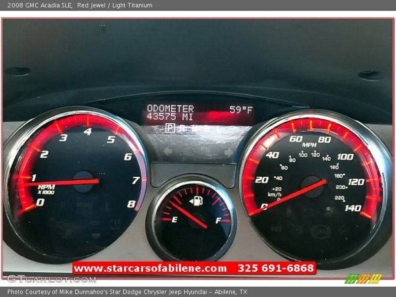Red Jewel / Light Titanium 2008 GMC Acadia SLE