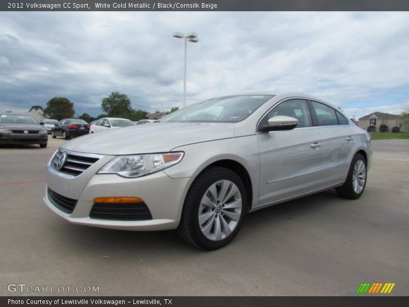 White Gold Metallic / Black/Cornsilk Beige 2012 Volkswagen CC Sport