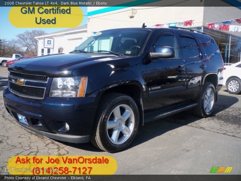 Dark Blue Metallic / Ebony 2008 Chevrolet Tahoe LT 4x4