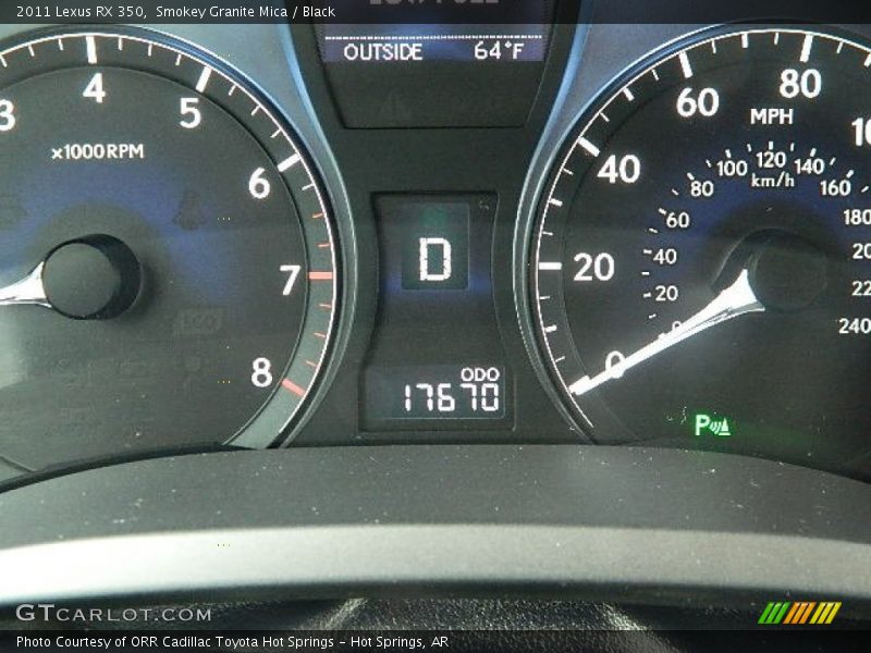 Smokey Granite Mica / Black 2011 Lexus RX 350