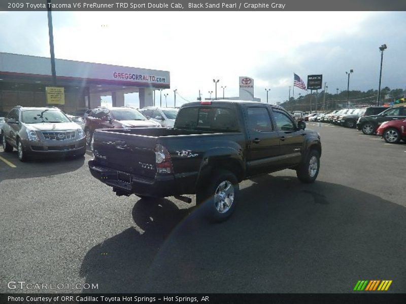 Black Sand Pearl / Graphite Gray 2009 Toyota Tacoma V6 PreRunner TRD Sport Double Cab