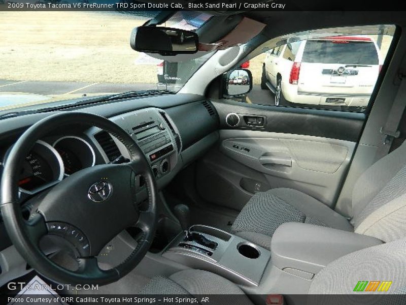 Black Sand Pearl / Graphite Gray 2009 Toyota Tacoma V6 PreRunner TRD Sport Double Cab