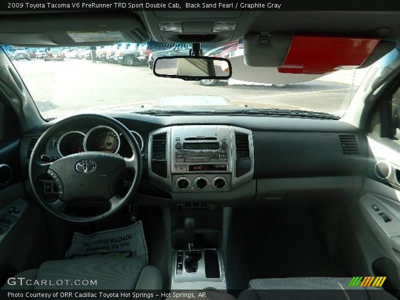 Black Sand Pearl / Graphite Gray 2009 Toyota Tacoma V6 PreRunner TRD Sport Double Cab