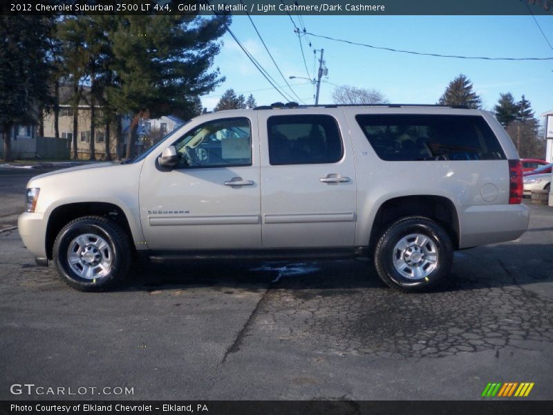 Gold Mist Metallic / Light Cashmere/Dark Cashmere 2012 Chevrolet Suburban 2500 LT 4x4