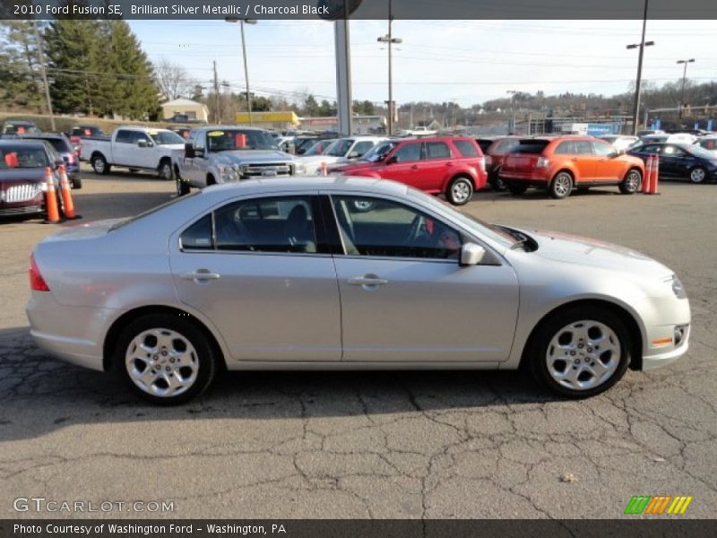 Brilliant Silver Metallic / Charcoal Black 2010 Ford Fusion SE