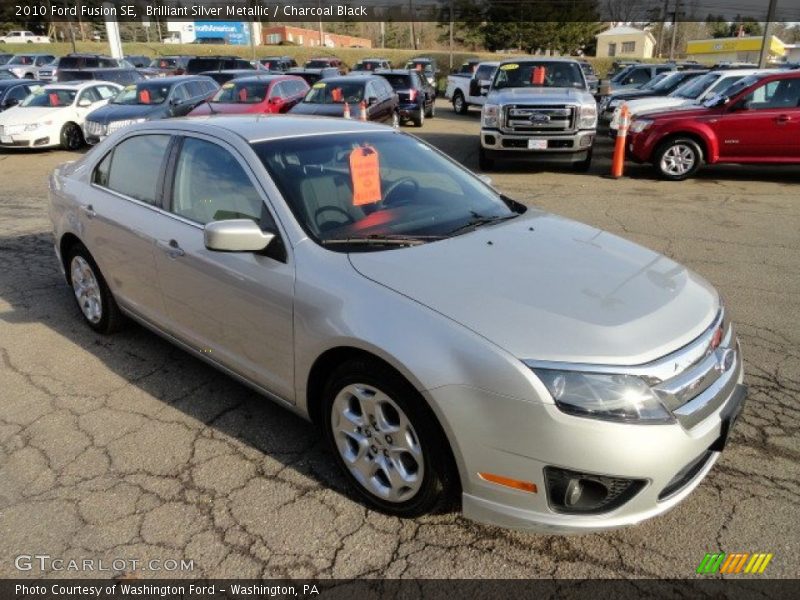 Brilliant Silver Metallic / Charcoal Black 2010 Ford Fusion SE