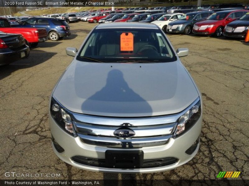 Brilliant Silver Metallic / Charcoal Black 2010 Ford Fusion SE