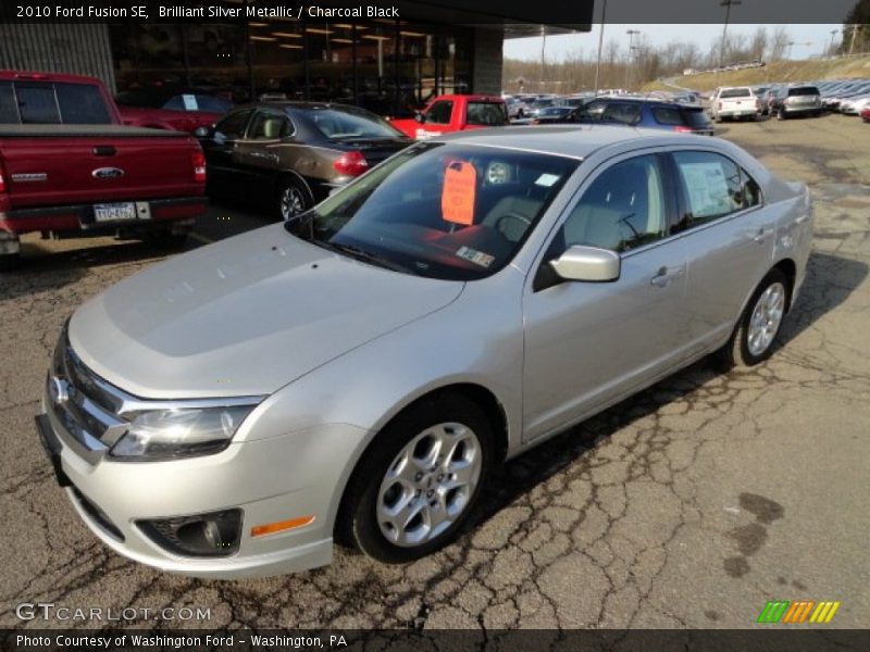Brilliant Silver Metallic / Charcoal Black 2010 Ford Fusion SE