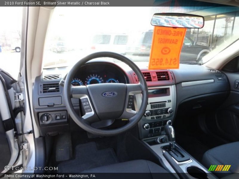 Brilliant Silver Metallic / Charcoal Black 2010 Ford Fusion SE